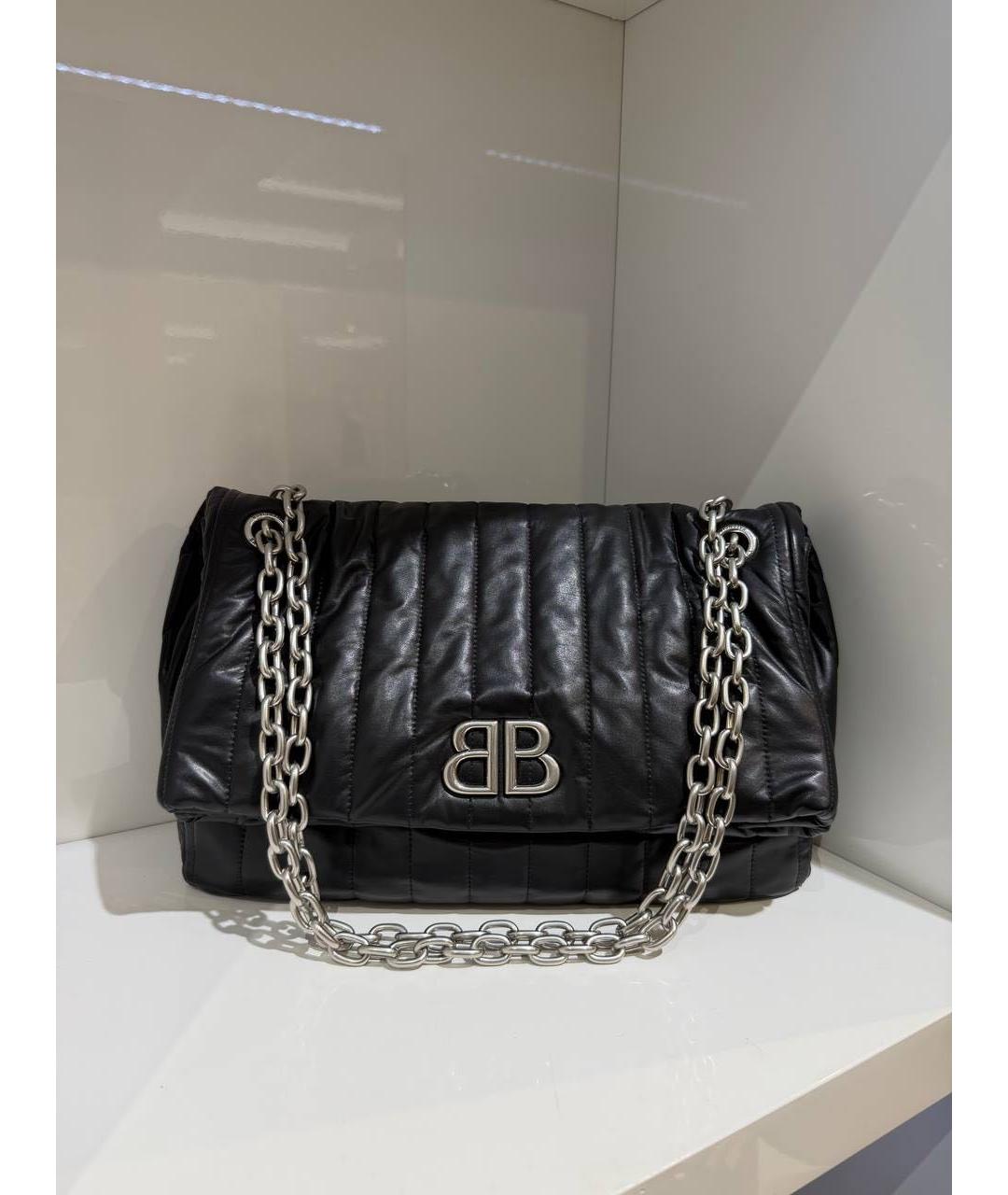 BALENCIAGA Черная кожаная сумка через плечо, фото 3