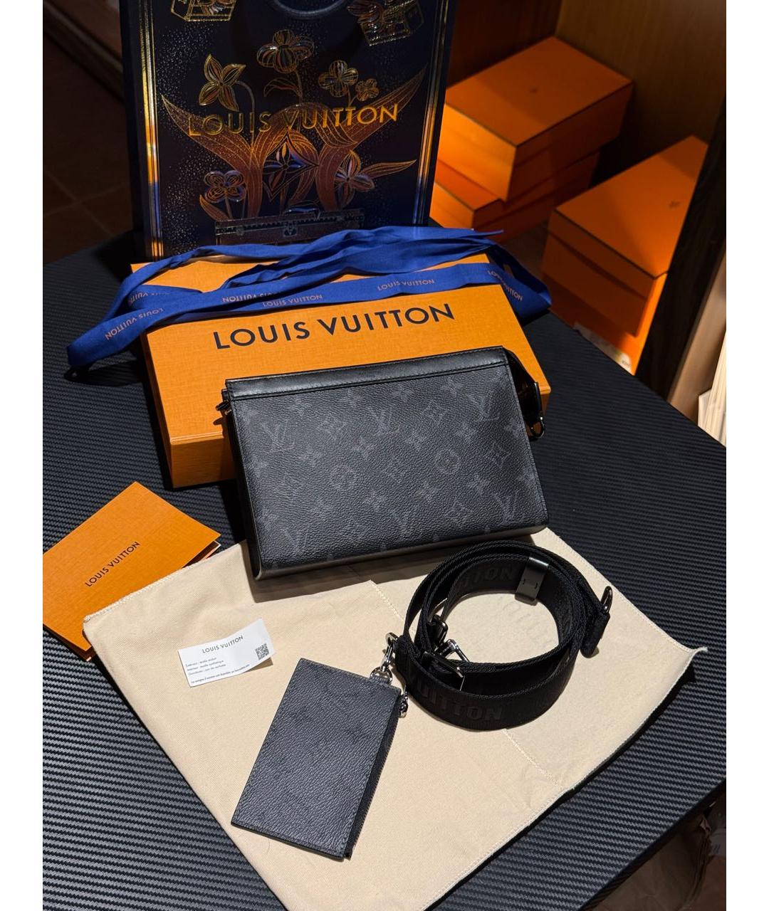 LOUIS VUITTON Черная сумка на плечо, фото 2