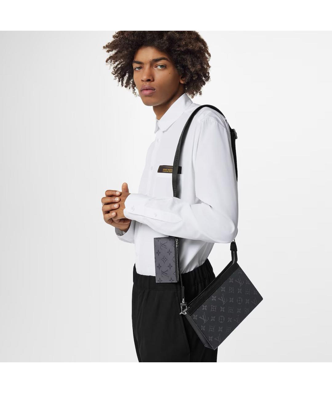 LOUIS VUITTON Черная сумка на плечо, фото 8