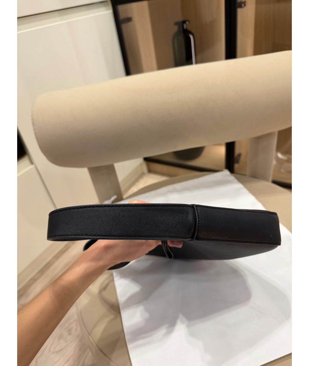 KARL LAGERFELD Черная кожаная сумка через плечо, фото 4