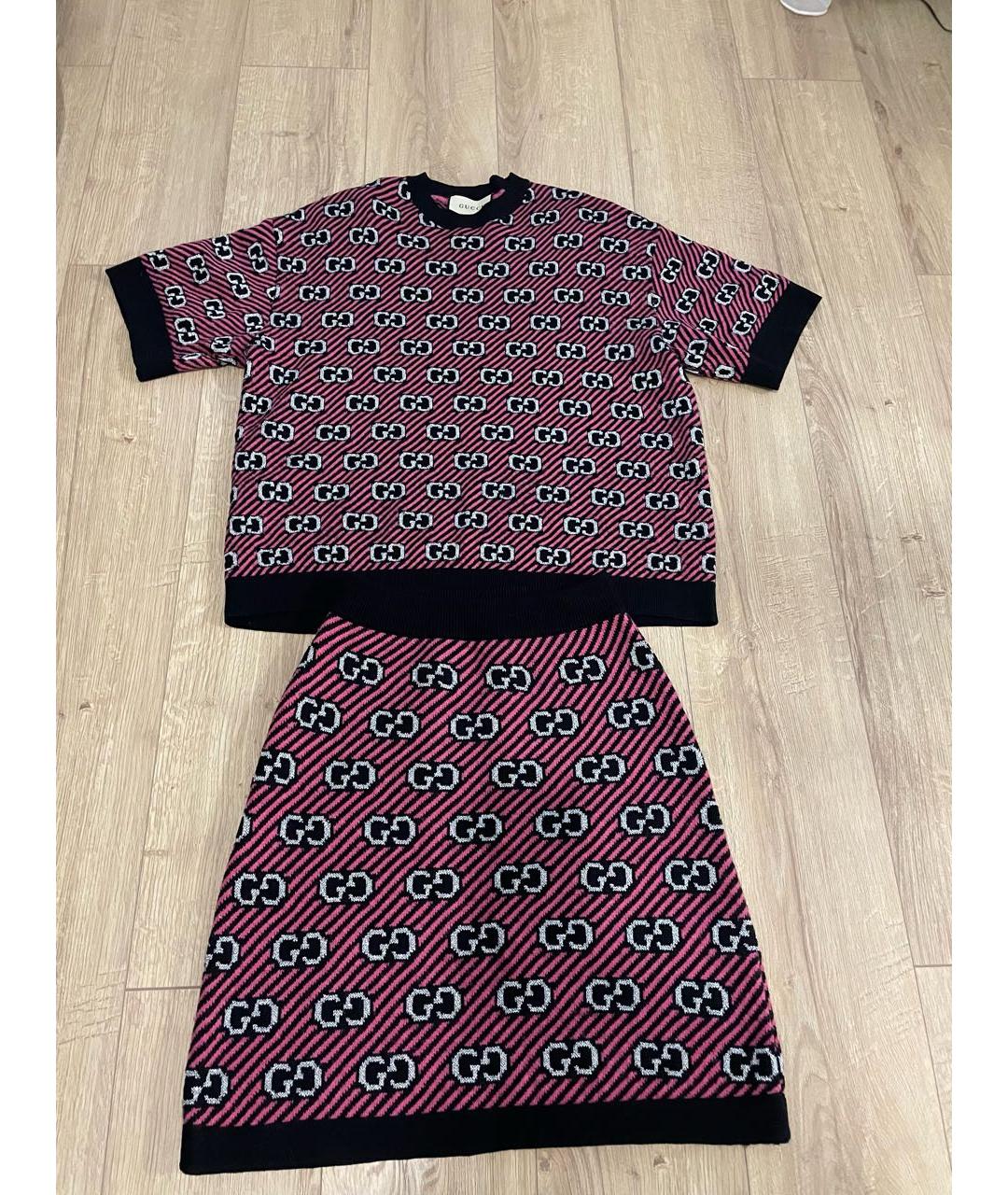 GUCCI Черный шерстяной костюм с юбками, фото 7