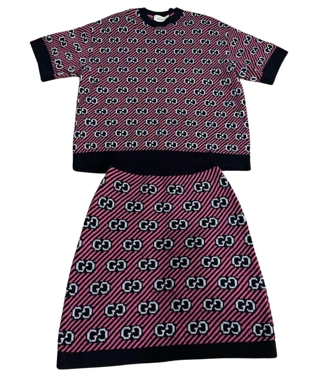 GUCCI Черный шерстяной костюм с юбками, фото 1