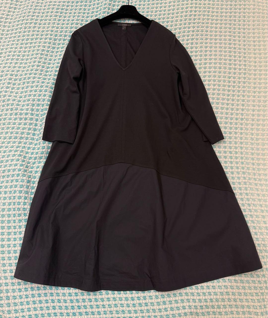 COS Черное хлопковое повседневное платье, фото 8