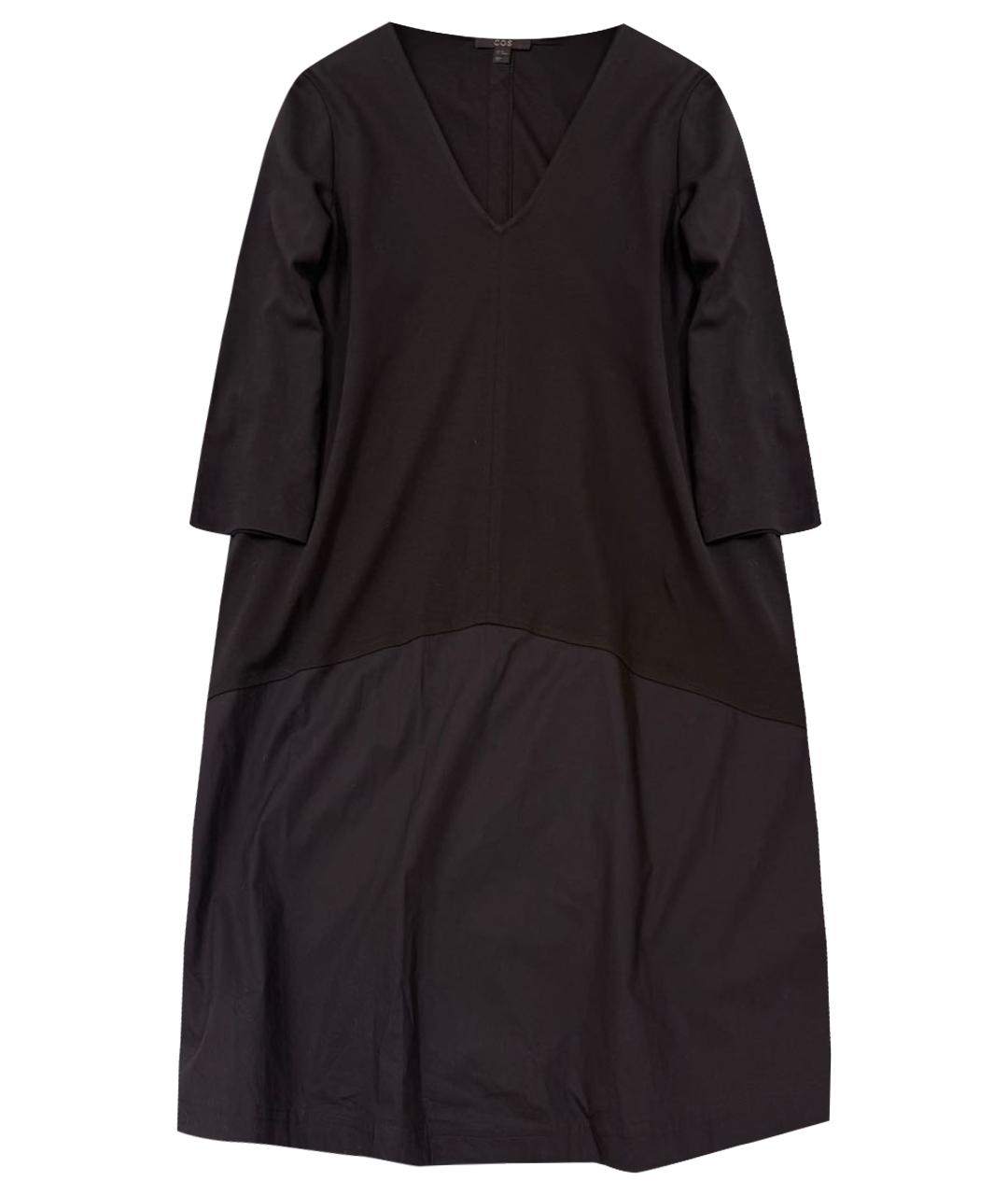 COS Черное хлопковое повседневное платье, фото 1