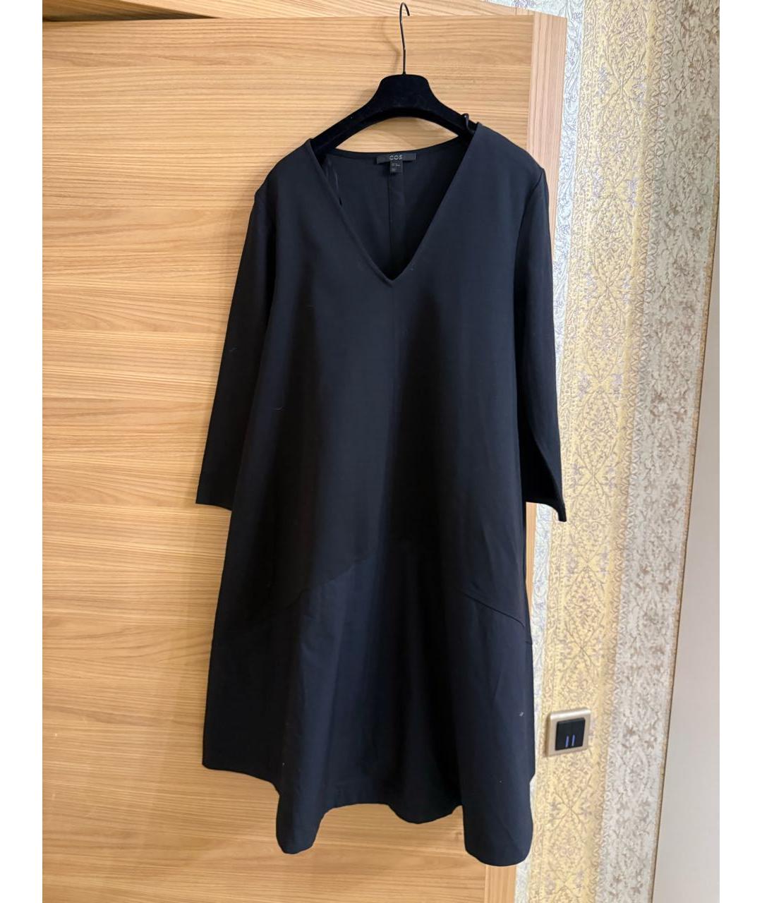 COS Черное хлопковое повседневное платье, фото 5