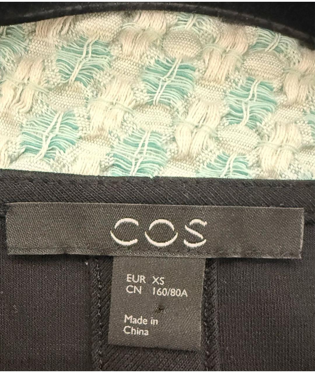 COS Черное хлопковое повседневное платье, фото 2