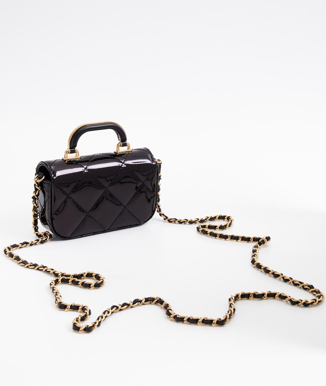 CHANEL Черная кожаная сумка через плечо, фото 4