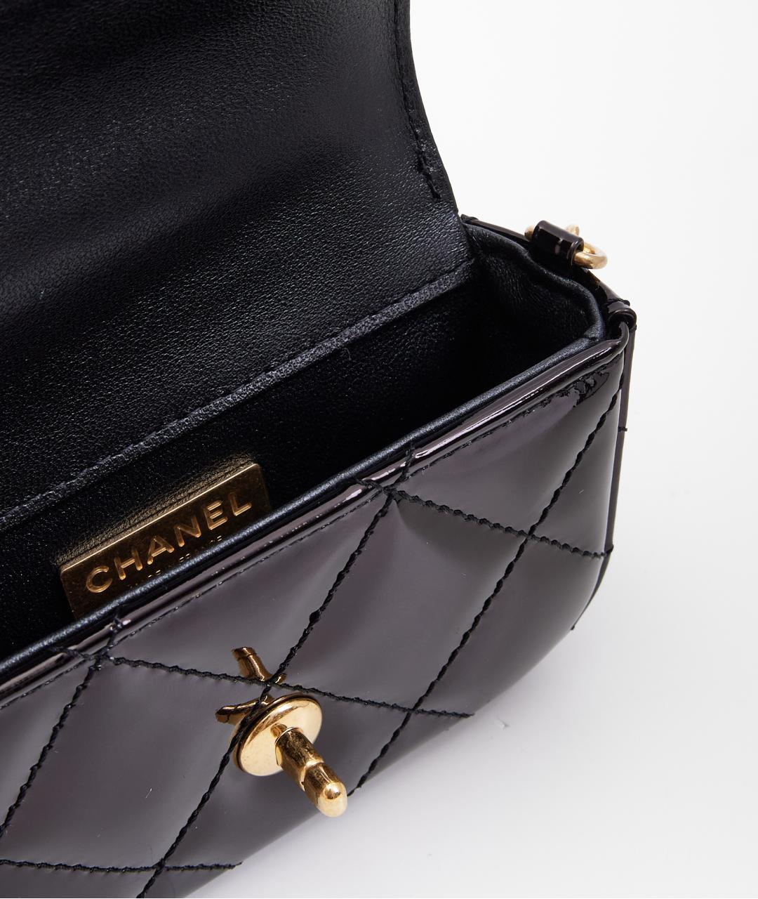 CHANEL Черная кожаная сумка через плечо, фото 5