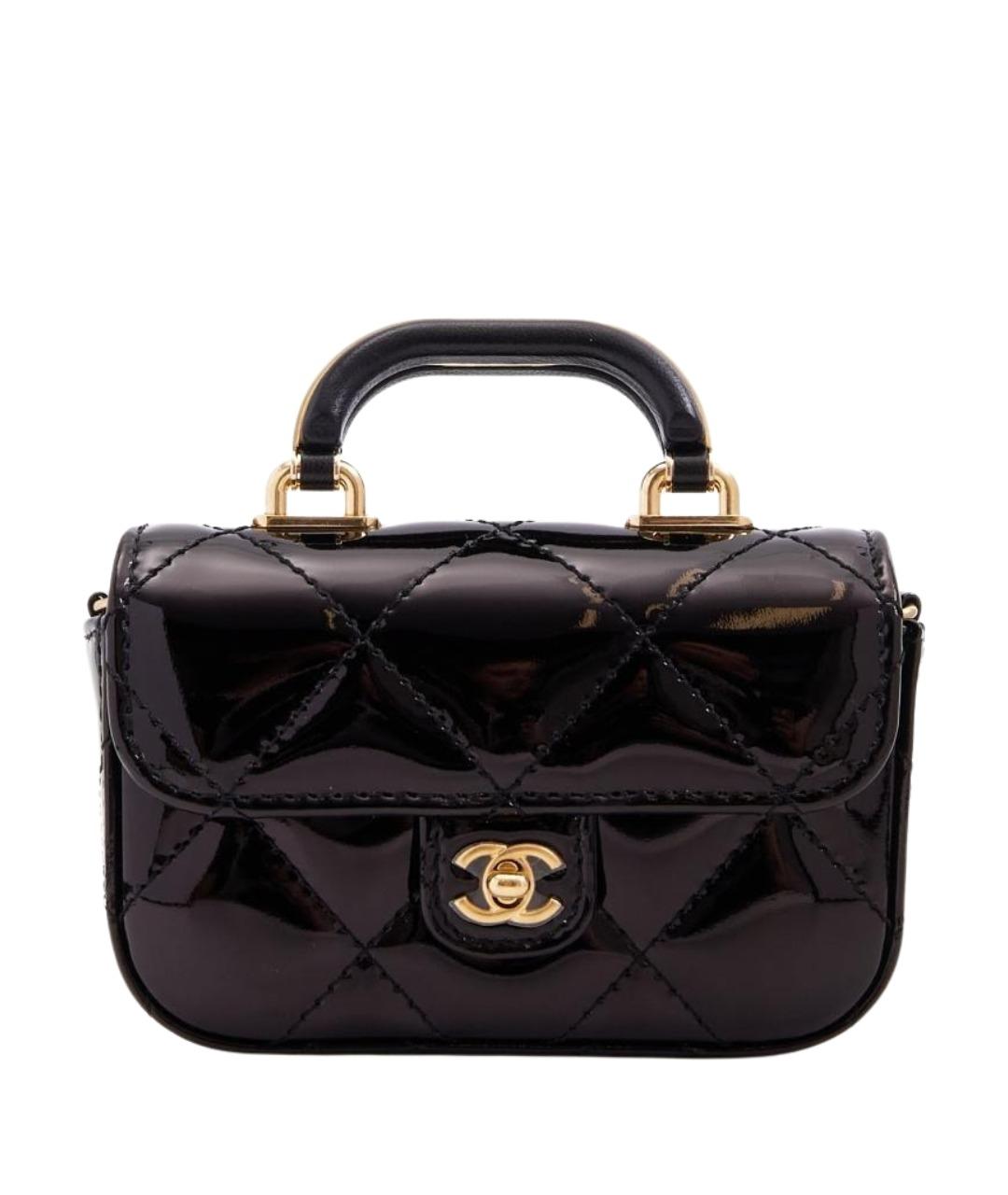 CHANEL Черная кожаная сумка через плечо, фото 1