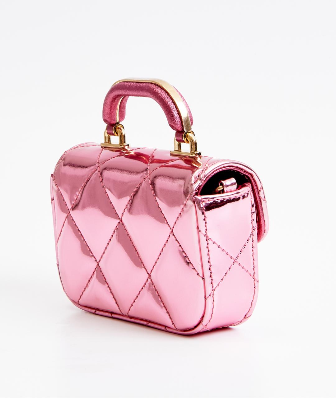 CHANEL Розовая кожаная сумка через плечо, фото 3