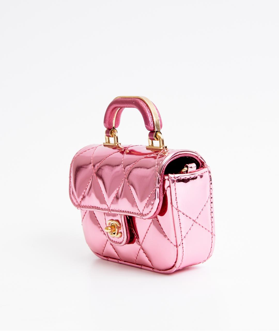CHANEL Розовая кожаная сумка через плечо, фото 2