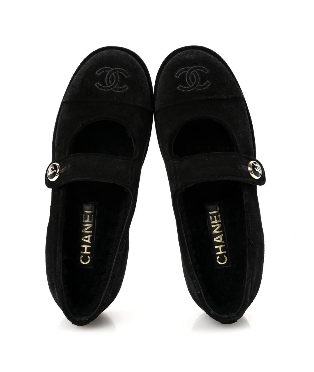 CHANEL Черные замшевые балетки, фото 2