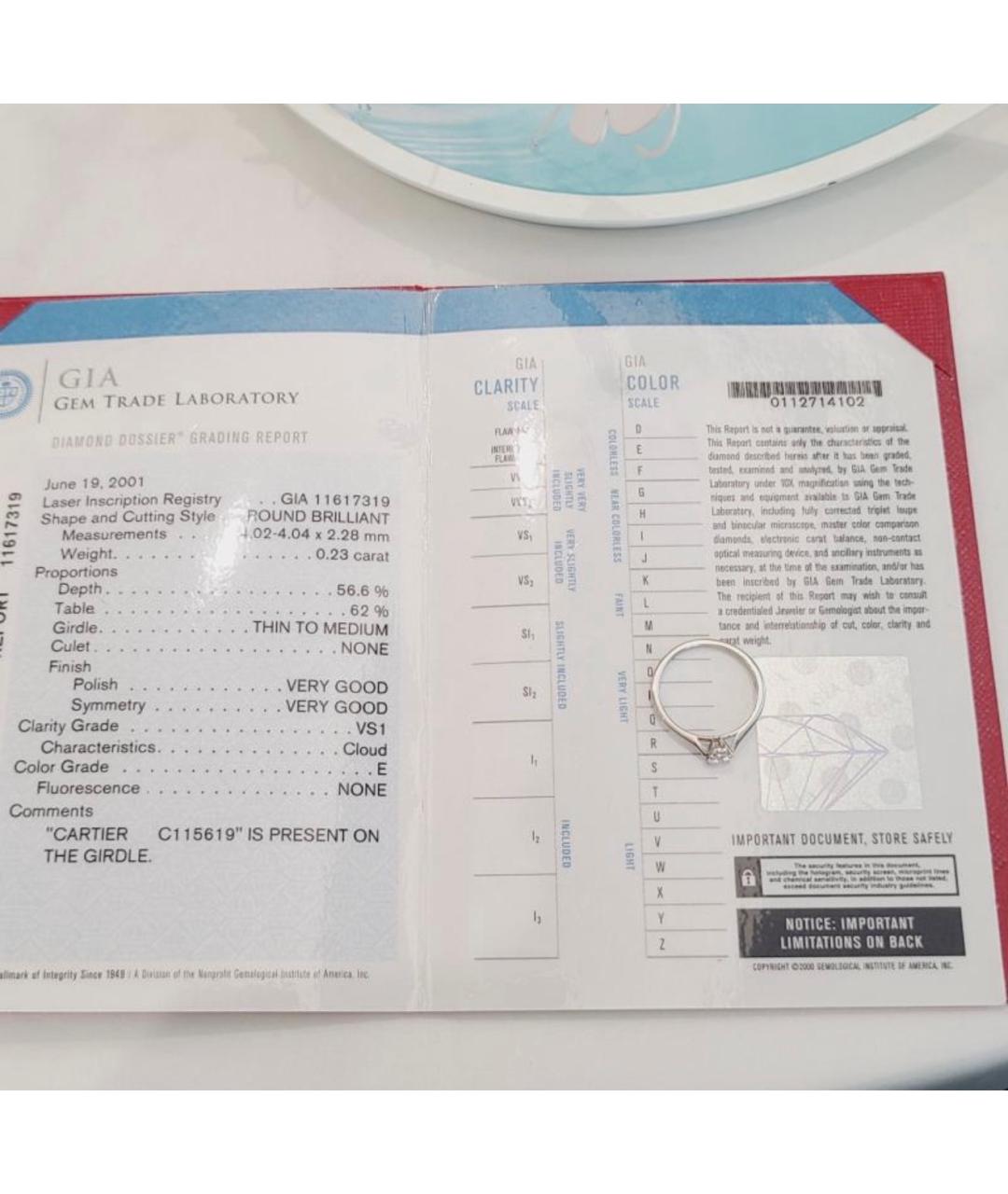 CARTIER Серебряное платиновое кольцо, фото 4