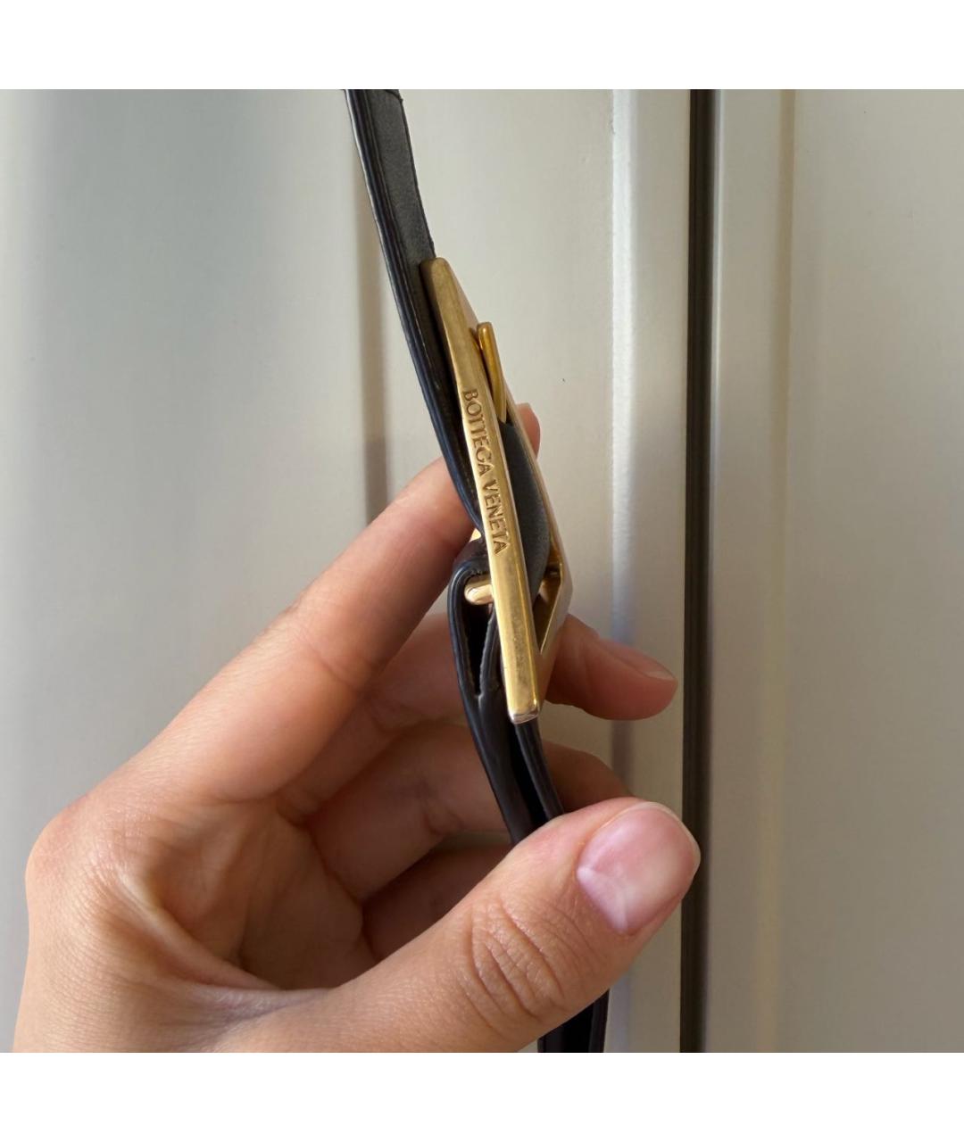 BOTTEGA VENETA Коричневая кожаная сумка через плечо, фото 6