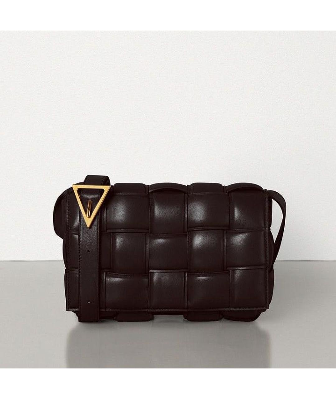 BOTTEGA VENETA Коричневая кожаная сумка через плечо, фото 9