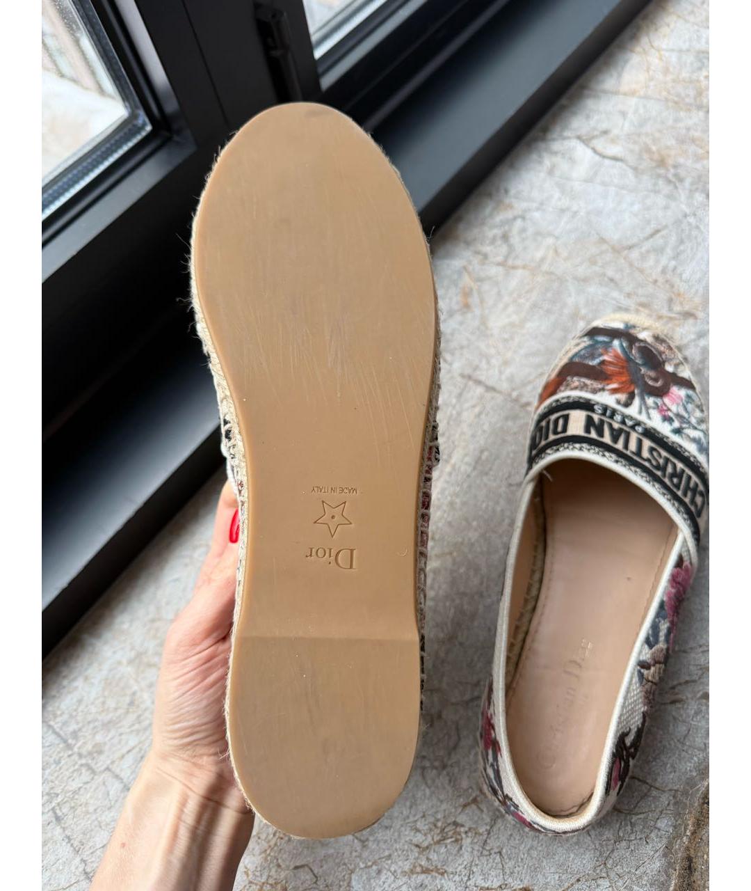 CHRISTIAN DIOR Мульти текстильные эспадрильи, фото 5