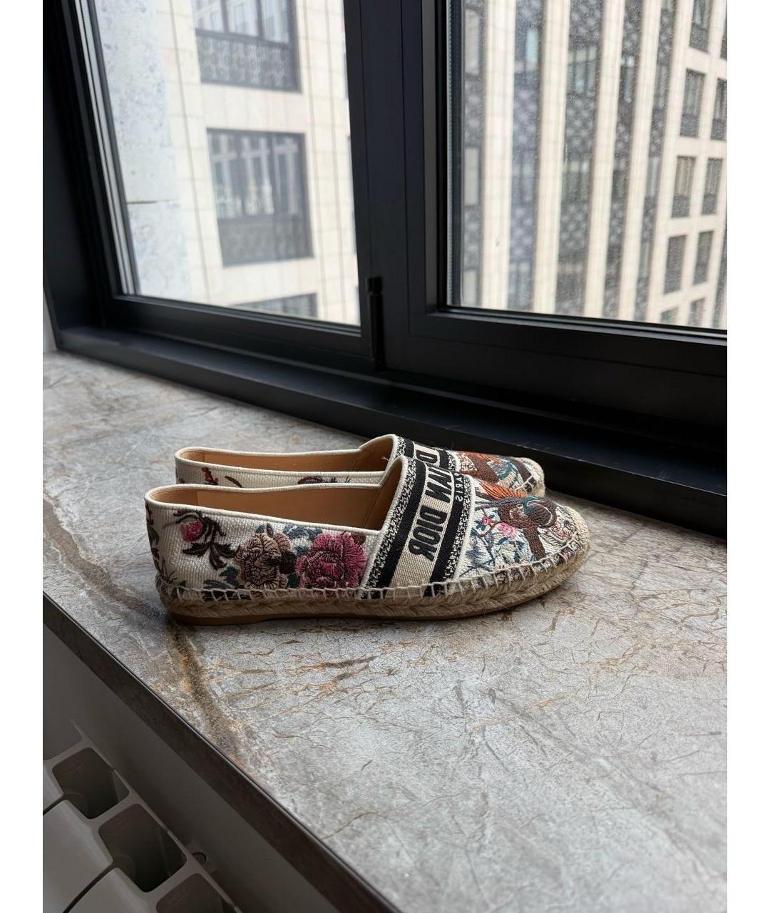 CHRISTIAN DIOR Мульти текстильные эспадрильи, фото 7
