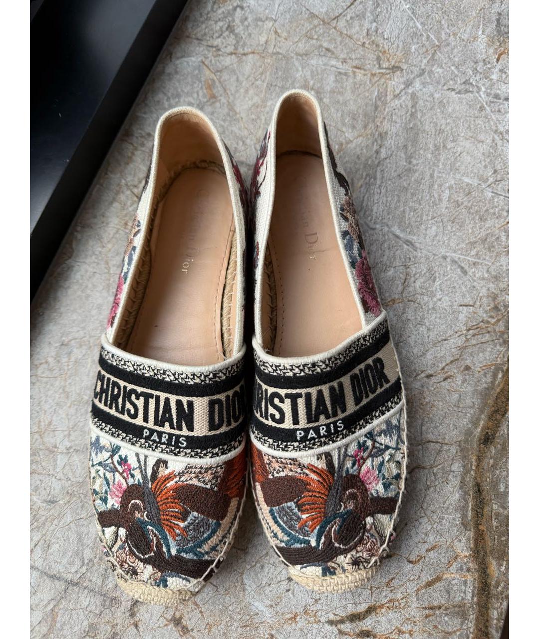 CHRISTIAN DIOR Мульти текстильные эспадрильи, фото 3