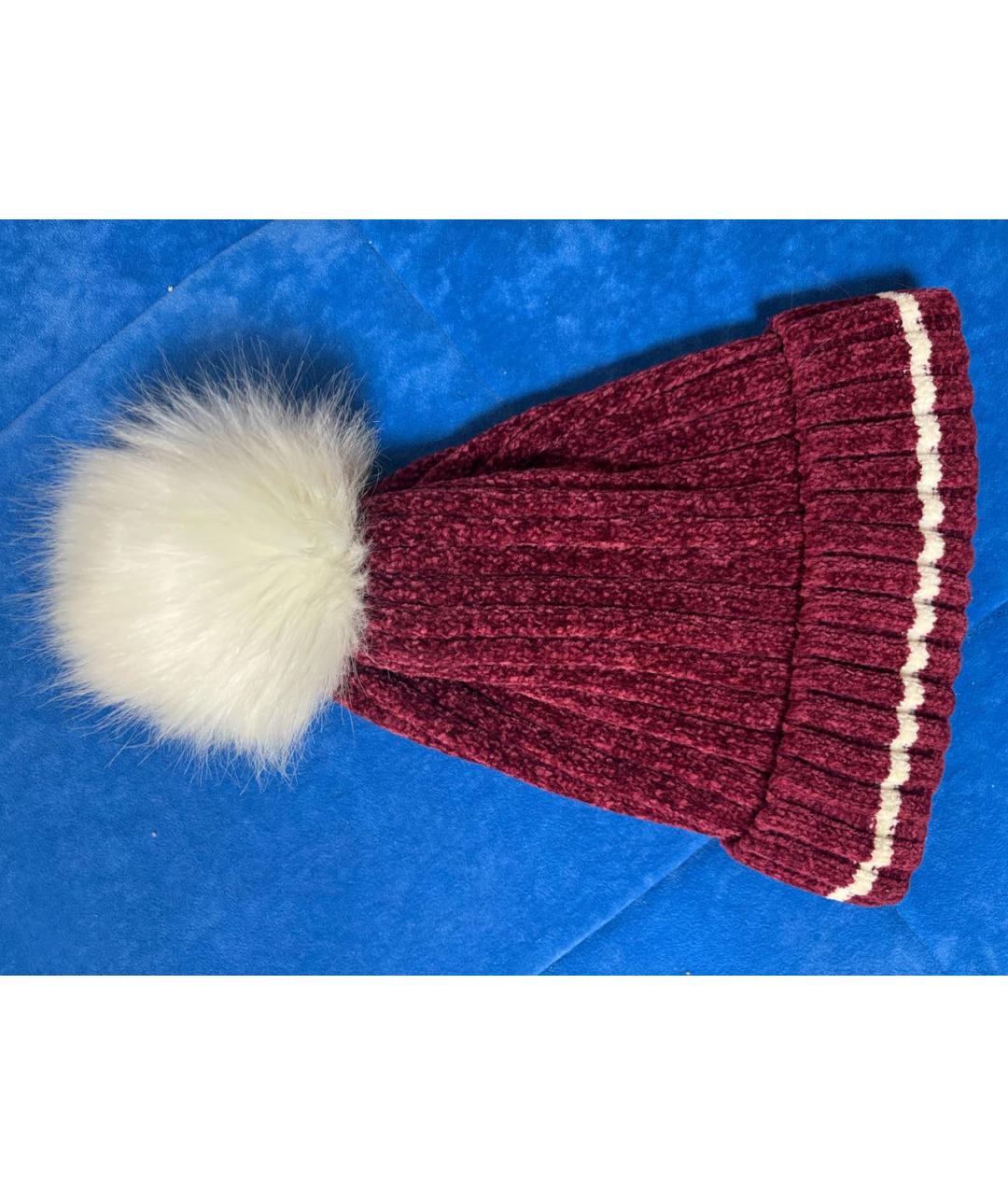 EA7 Бордовая шапка, фото 2