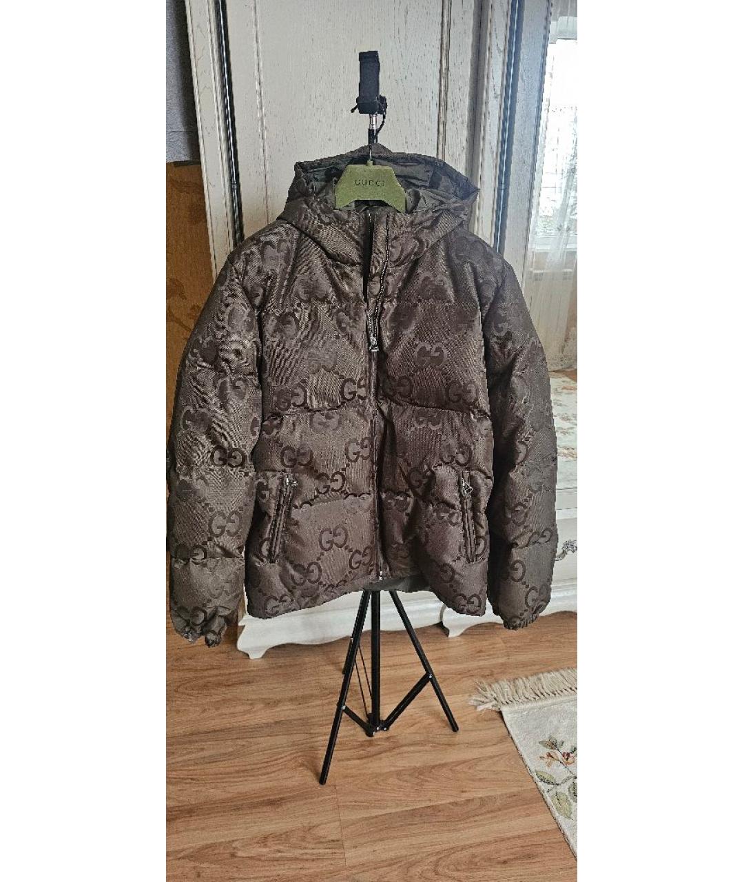 GUCCI Хаки полиэстеровый пуховик, фото 10