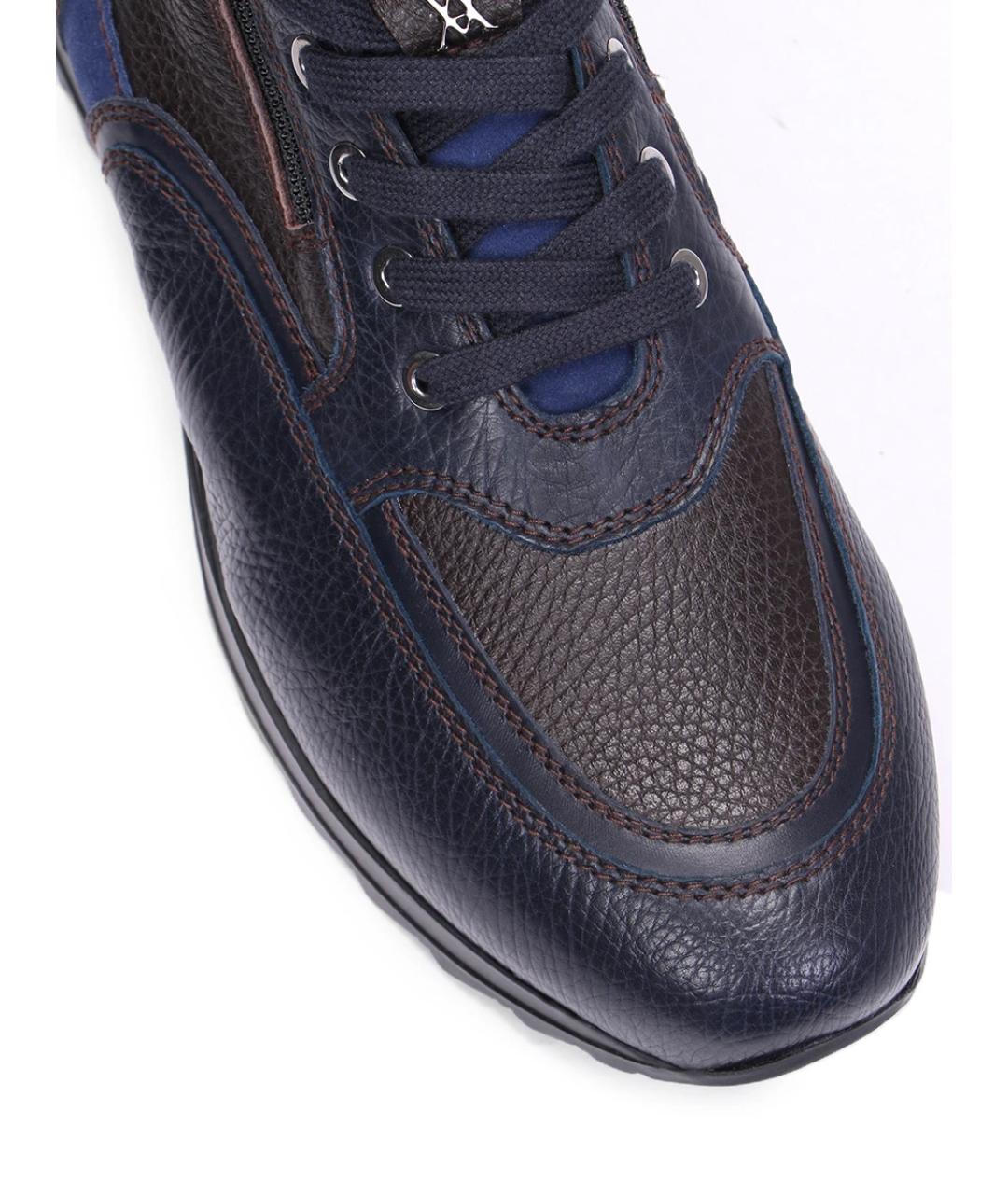 ARTIOLI Синие кожаные высокие ботинки, фото 5