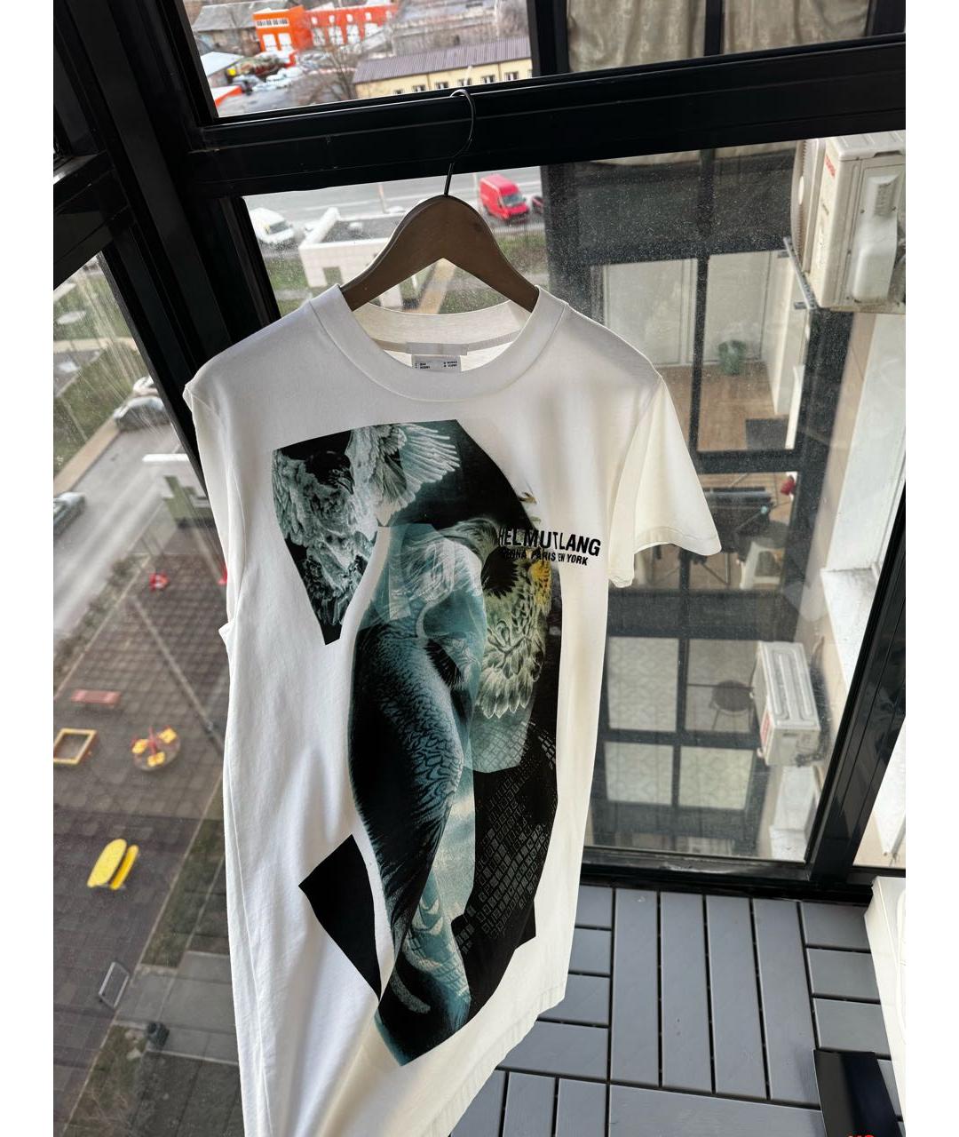 HELMUT LANG Белая хлопковая футболка, фото 5