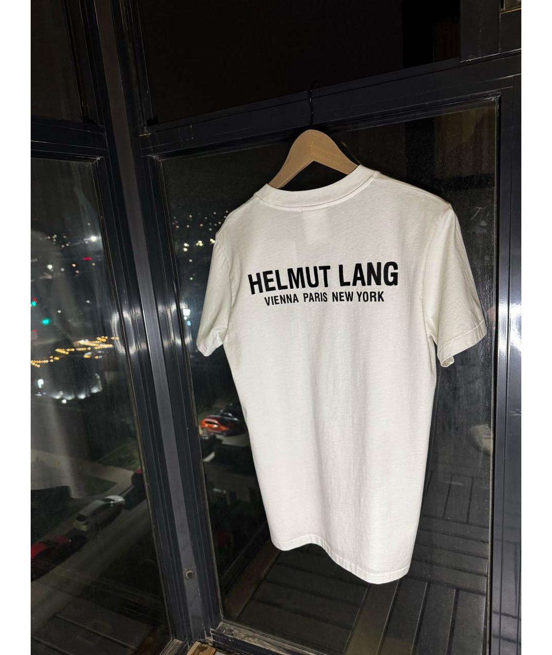 HELMUT LANG Белая хлопковая футболка, фото 6