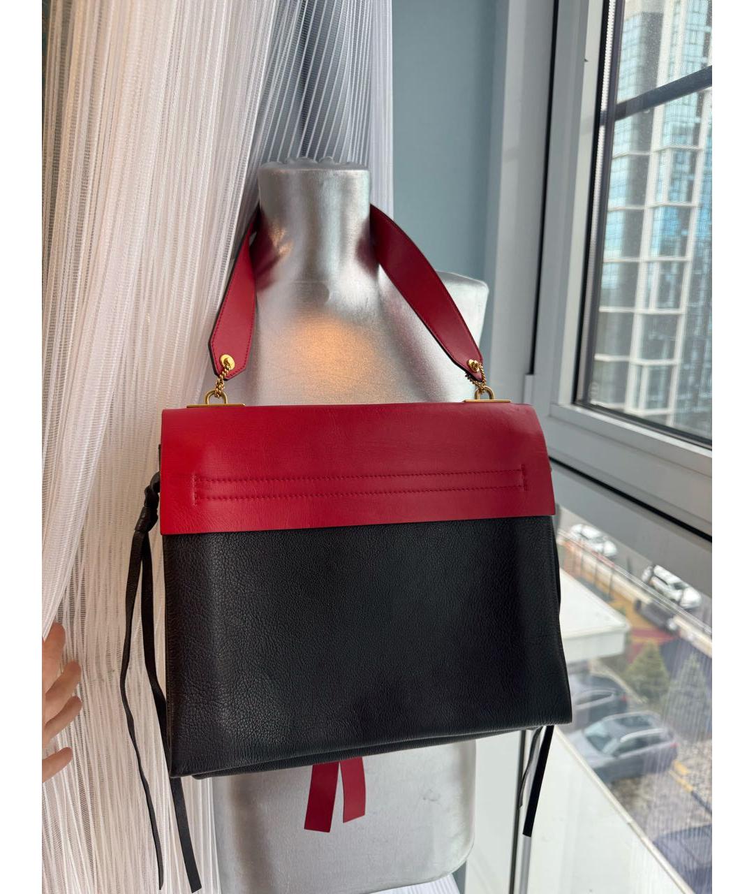 VALENTINO Красная кожаная сумка через плечо, фото 2
