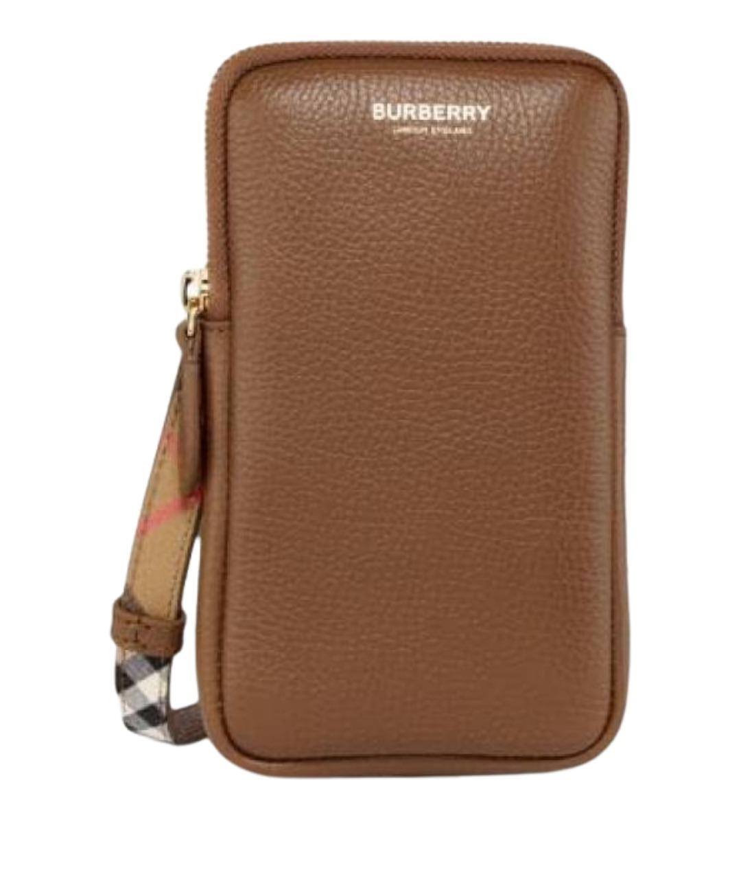 BURBERRY Коричневая кожаная сумка через плечо, фото 1