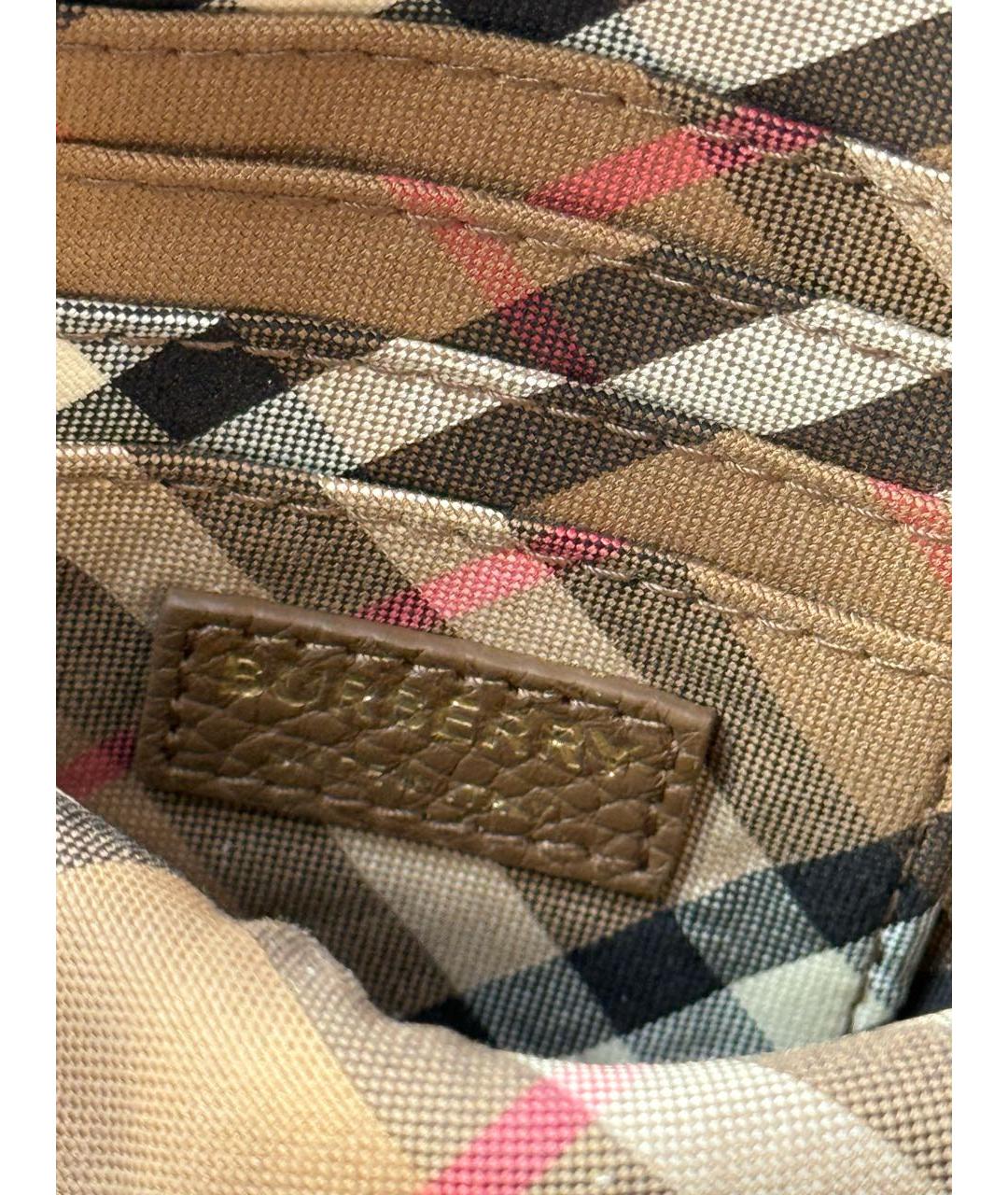 BURBERRY Коричневая кожаная сумка через плечо, фото 6