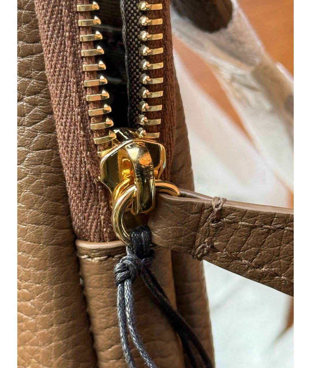 BURBERRY Коричневая кожаная сумка через плечо, фото 8