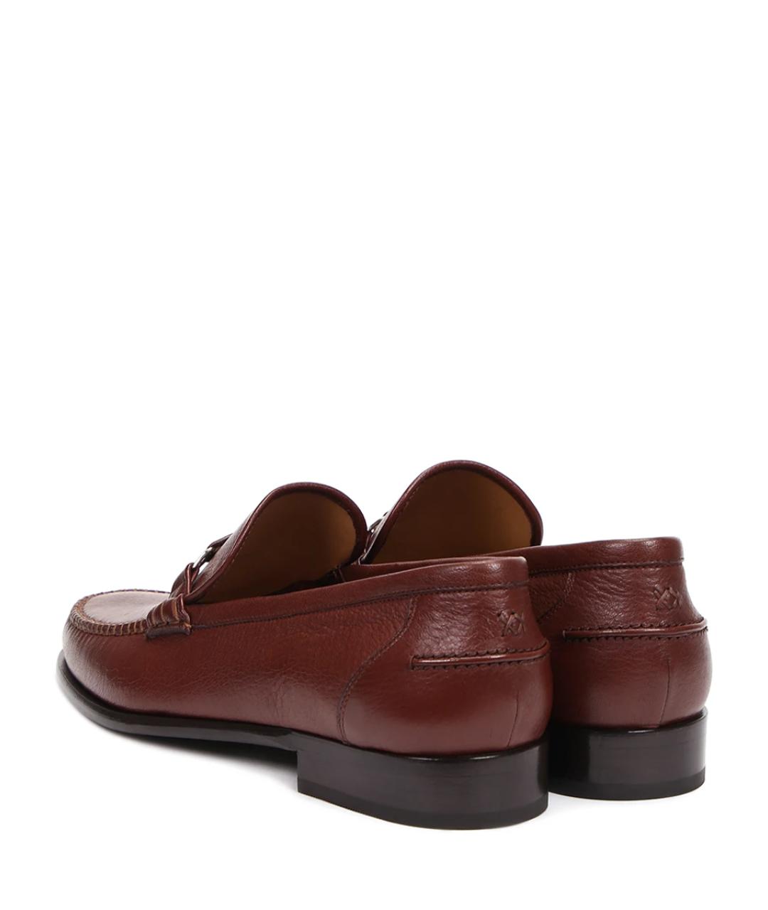 ARTIOLI Коричневые кожаные лоферы, фото 4