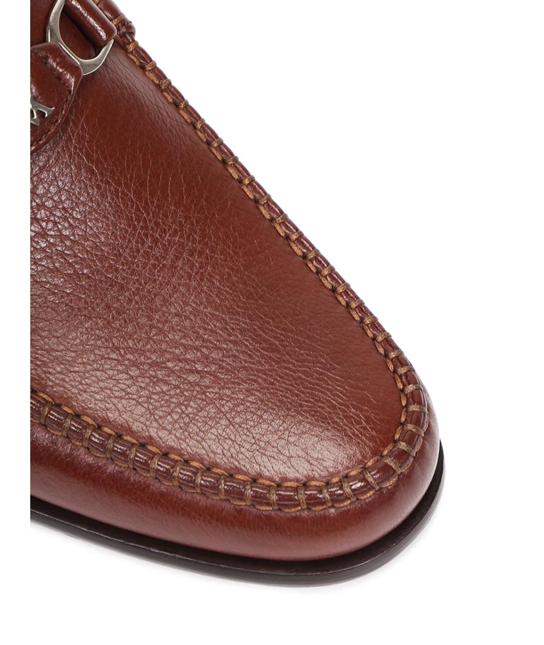 ARTIOLI Коричневые кожаные лоферы, фото 5