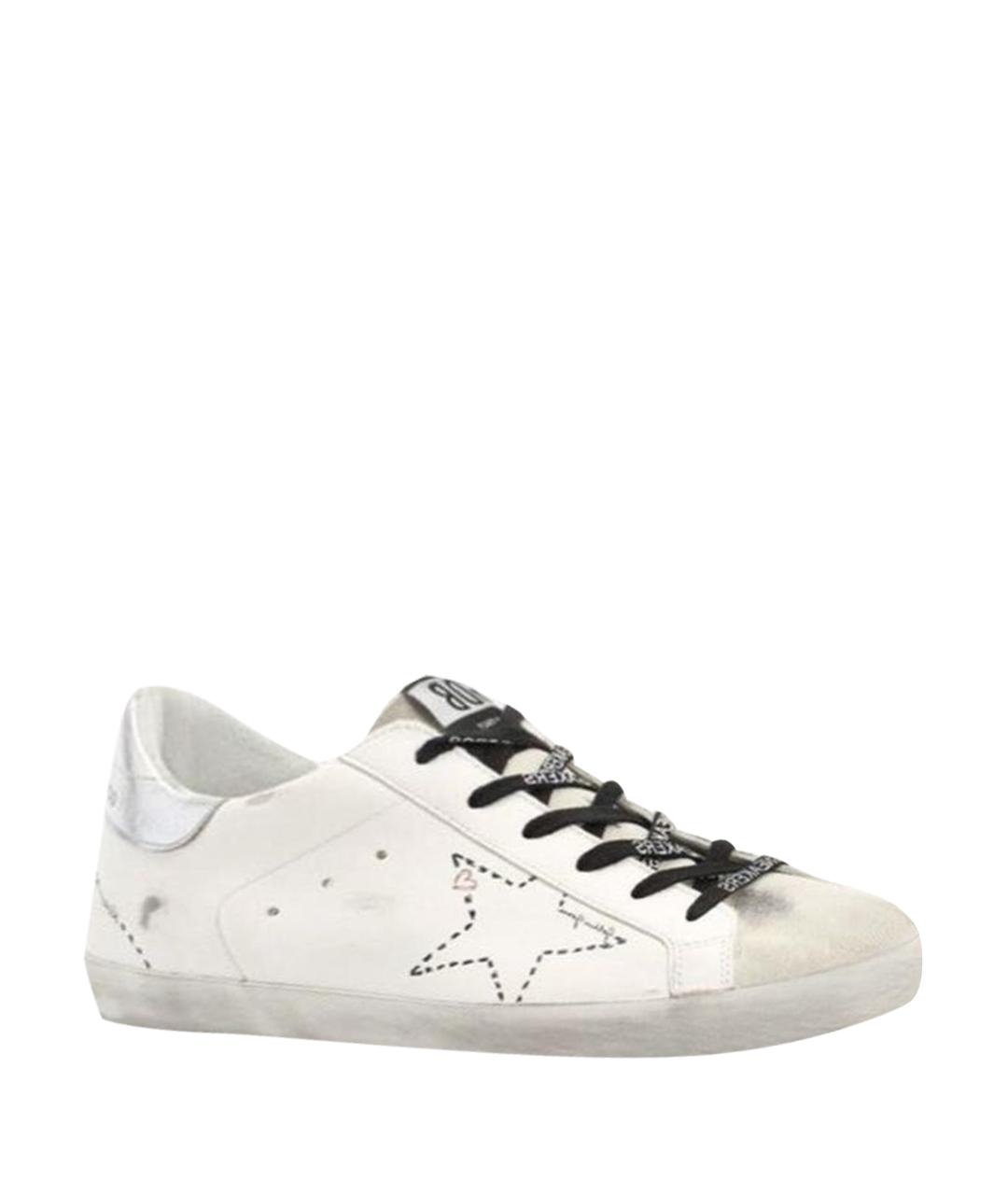 GOLDEN GOOSE DELUXE BRAND Белые кожаные кеды, фото 1