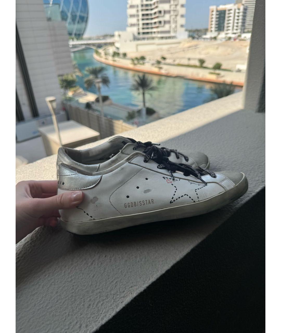 GOLDEN GOOSE DELUXE BRAND Белые кожаные кеды, фото 2