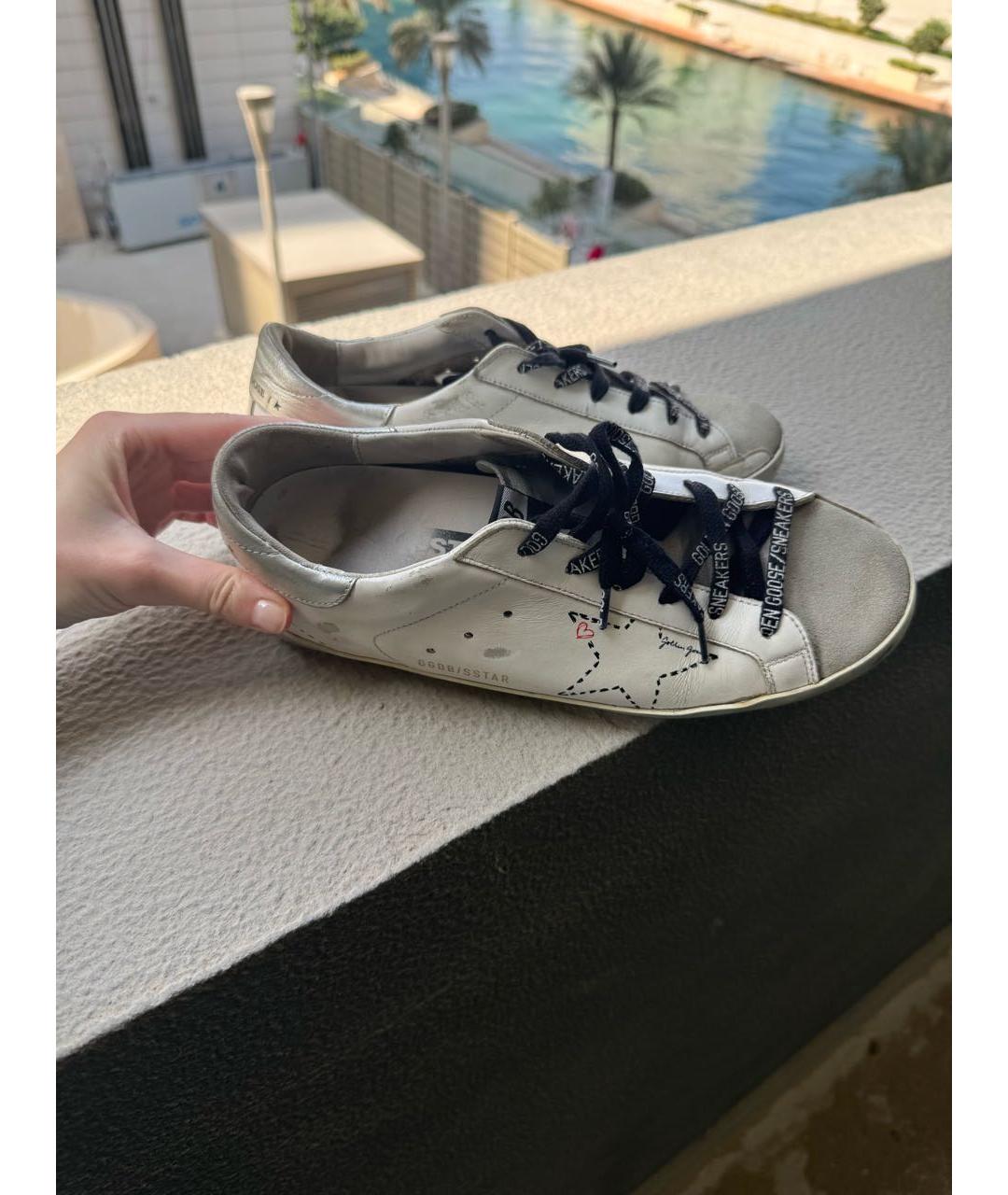 GOLDEN GOOSE DELUXE BRAND Белые кожаные кеды, фото 4