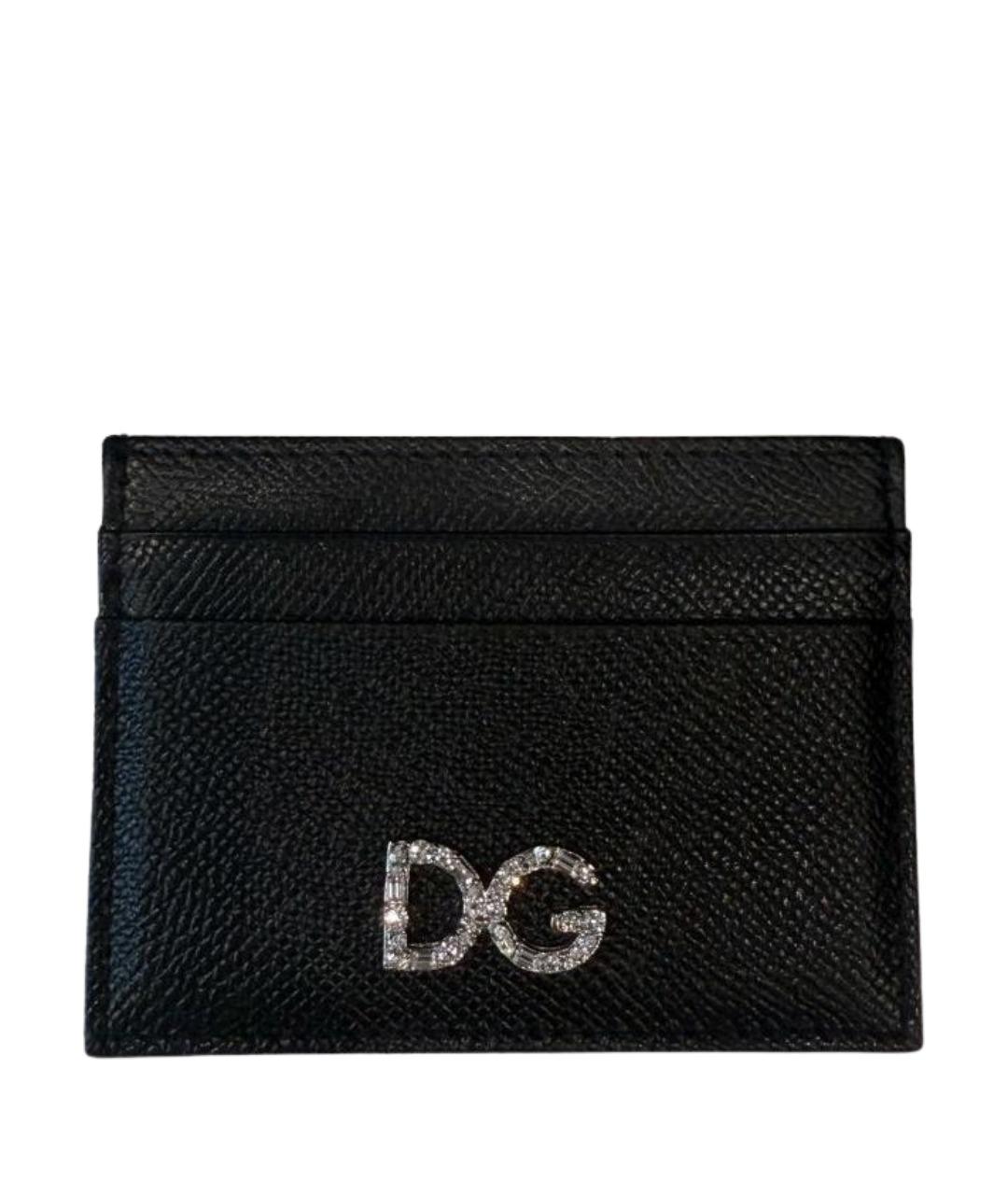 DOLCE&GABBANA Черный кожаный кардхолдер, фото 1