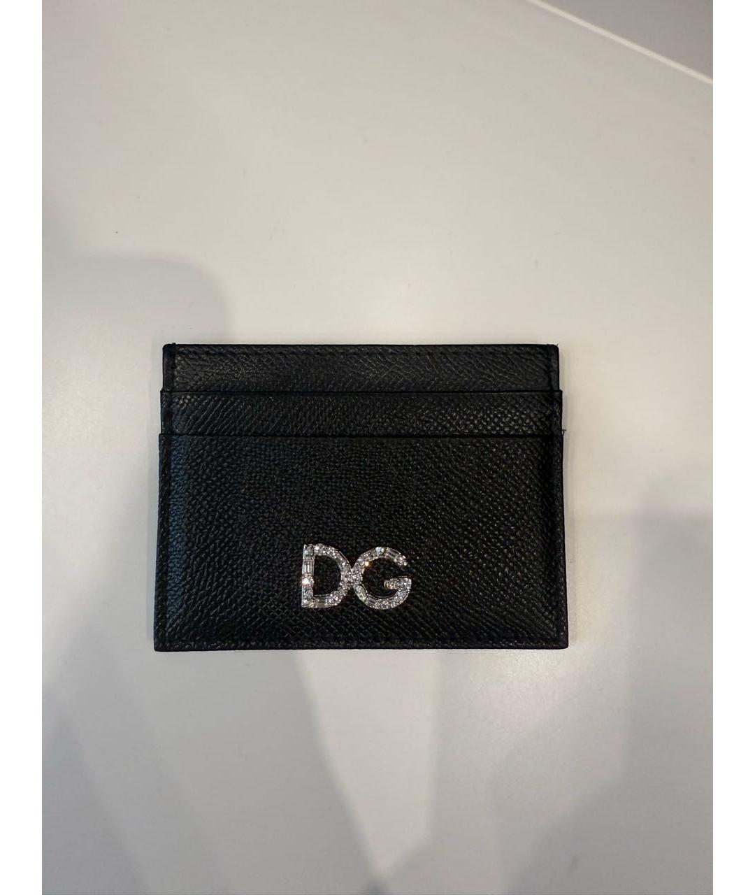 DOLCE&GABBANA Черный кожаный кардхолдер, фото 5