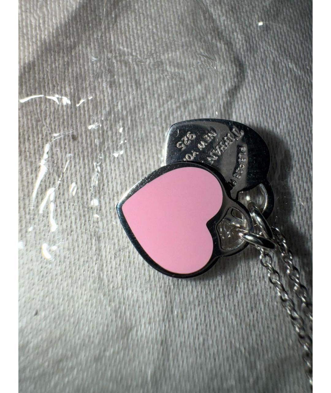 TIFFANY&CO Розовая серебряная подвеска, фото 2