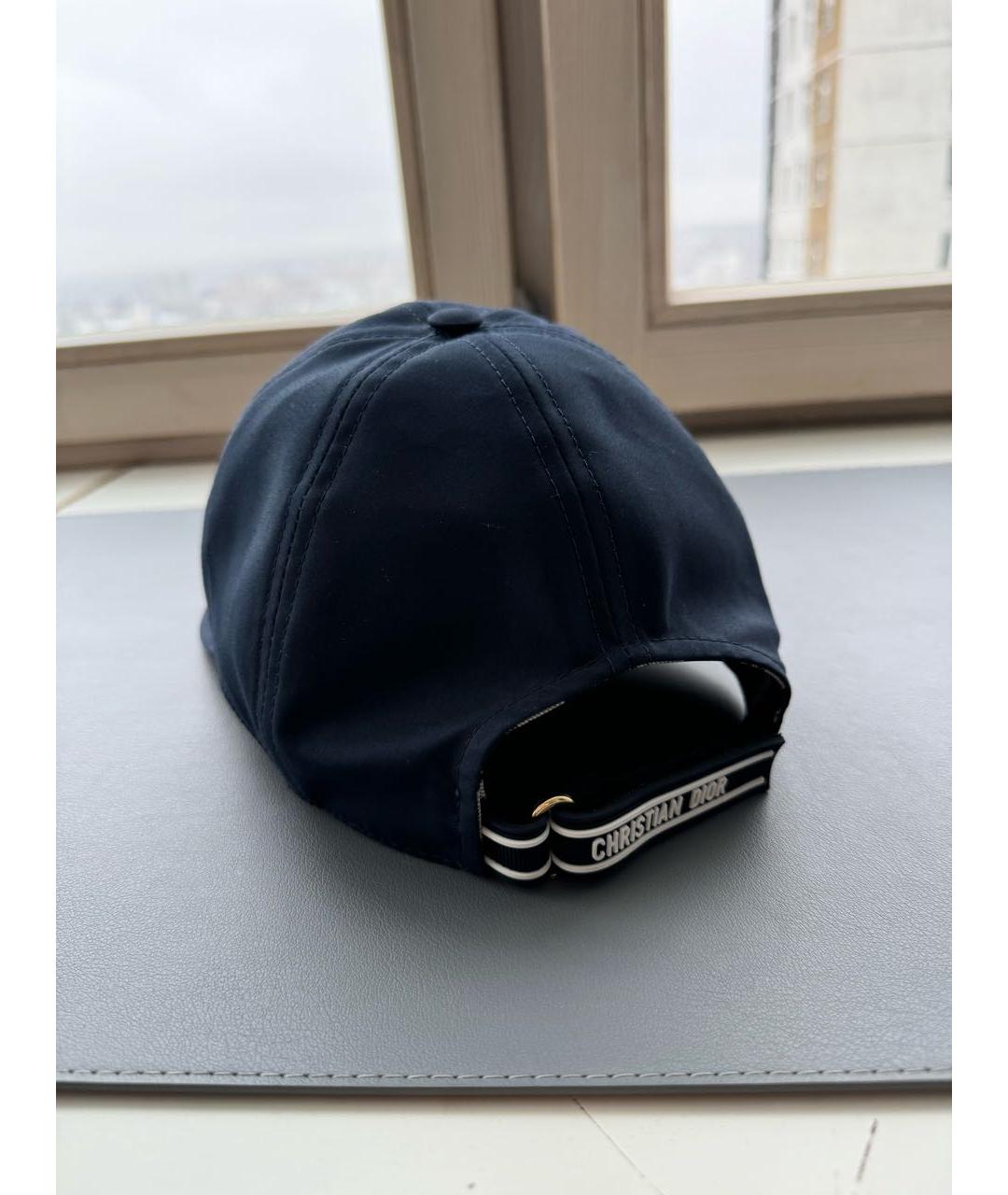 CHRISTIAN DIOR Темно-синяя хлопковая кепка/бейсболка, фото 3