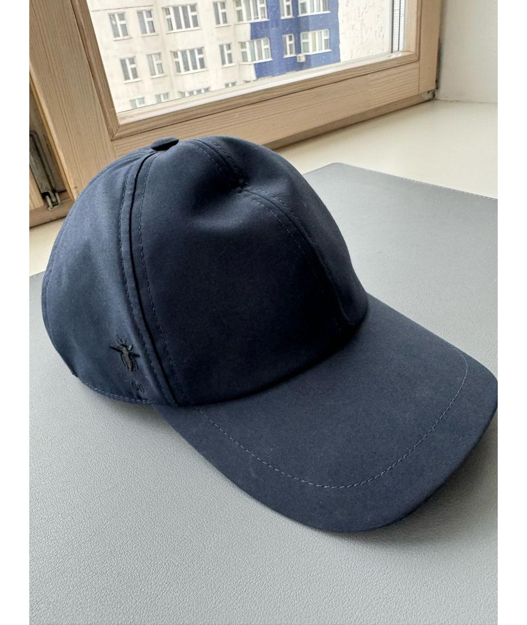 CHRISTIAN DIOR Темно-синяя хлопковая кепка/бейсболка, фото 4