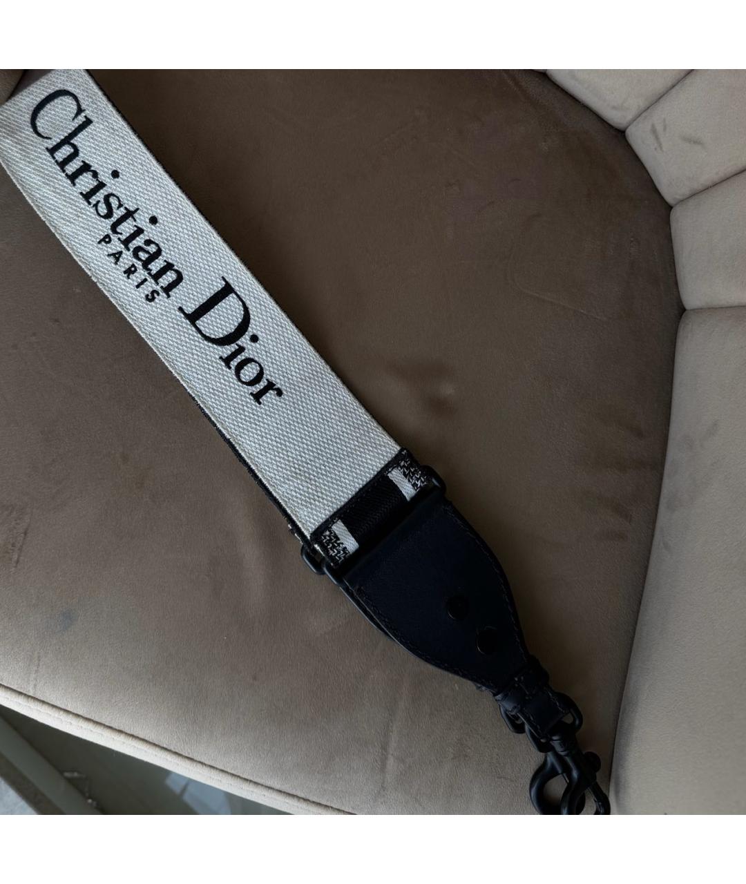 CHRISTIAN DIOR Черная кожаная сумка через плечо, фото 6
