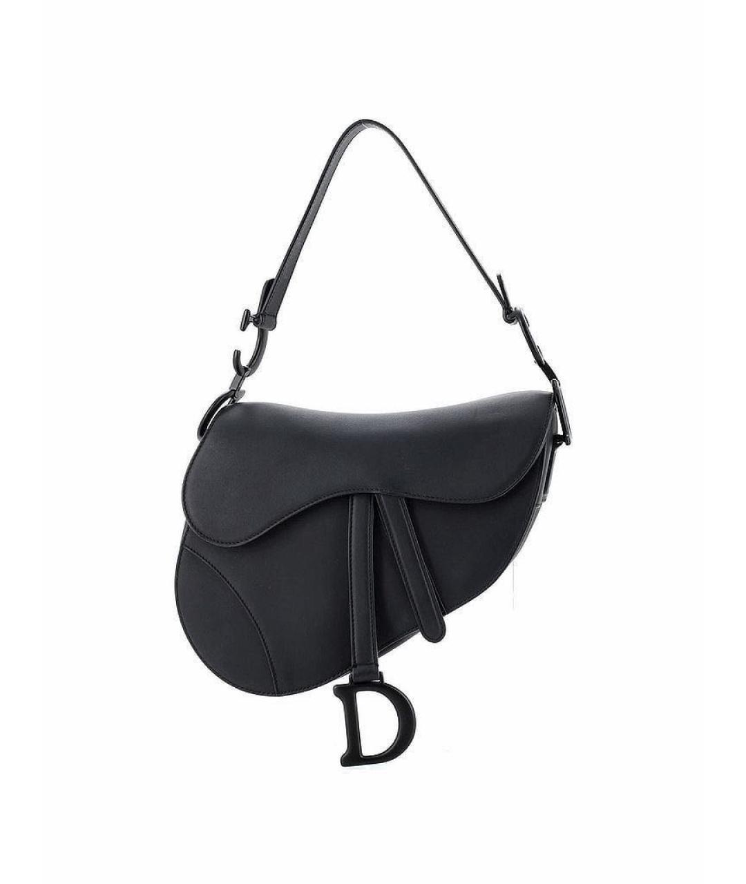 CHRISTIAN DIOR Черная кожаная сумка через плечо, фото 8