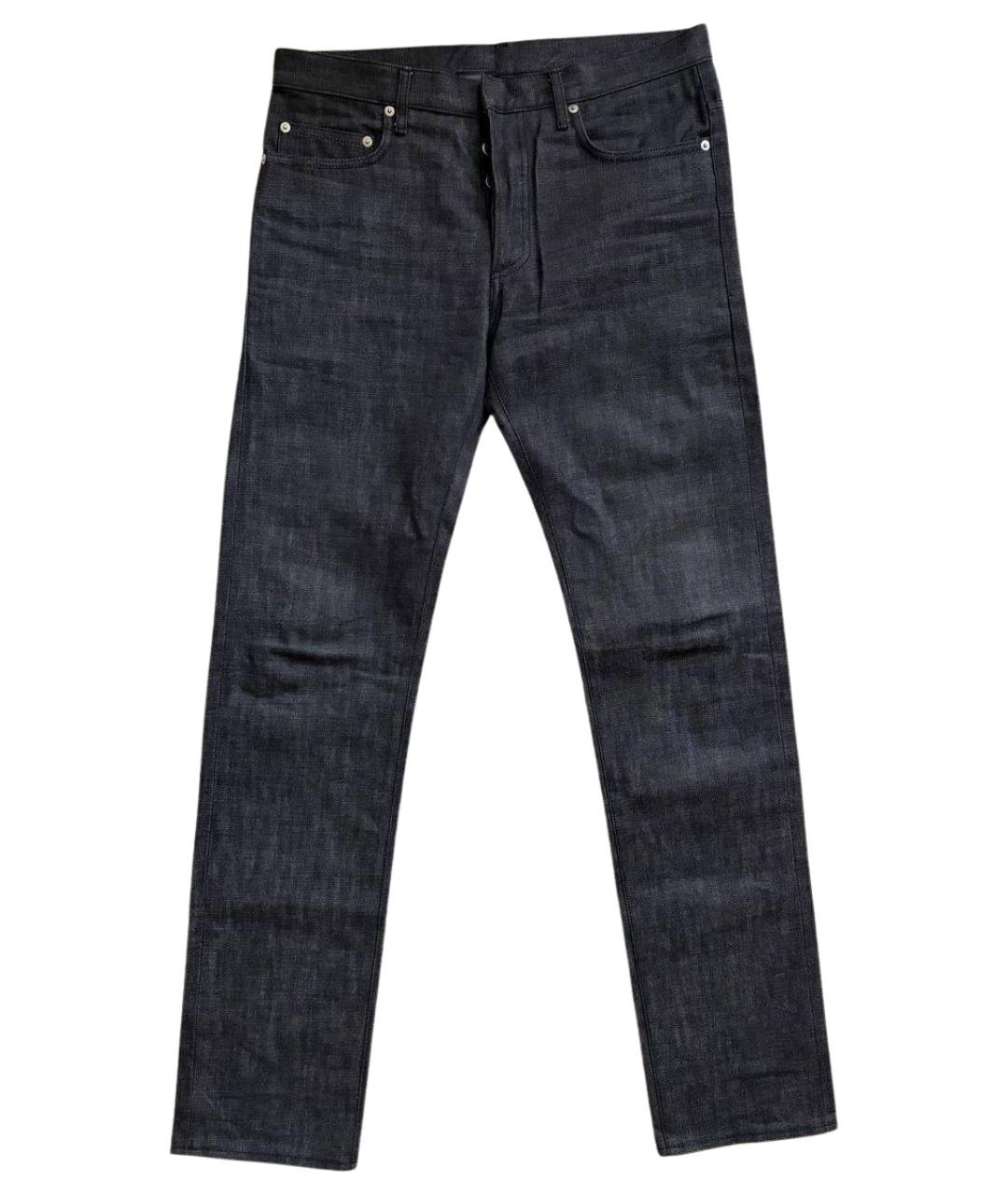 CHRISTIAN DIOR Черные хлопковые прямые джинсы, фото 1