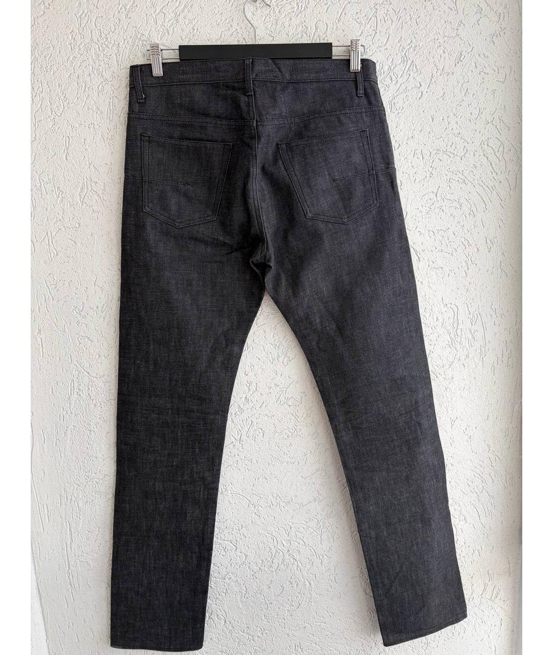 CHRISTIAN DIOR Черные хлопковые прямые джинсы, фото 3