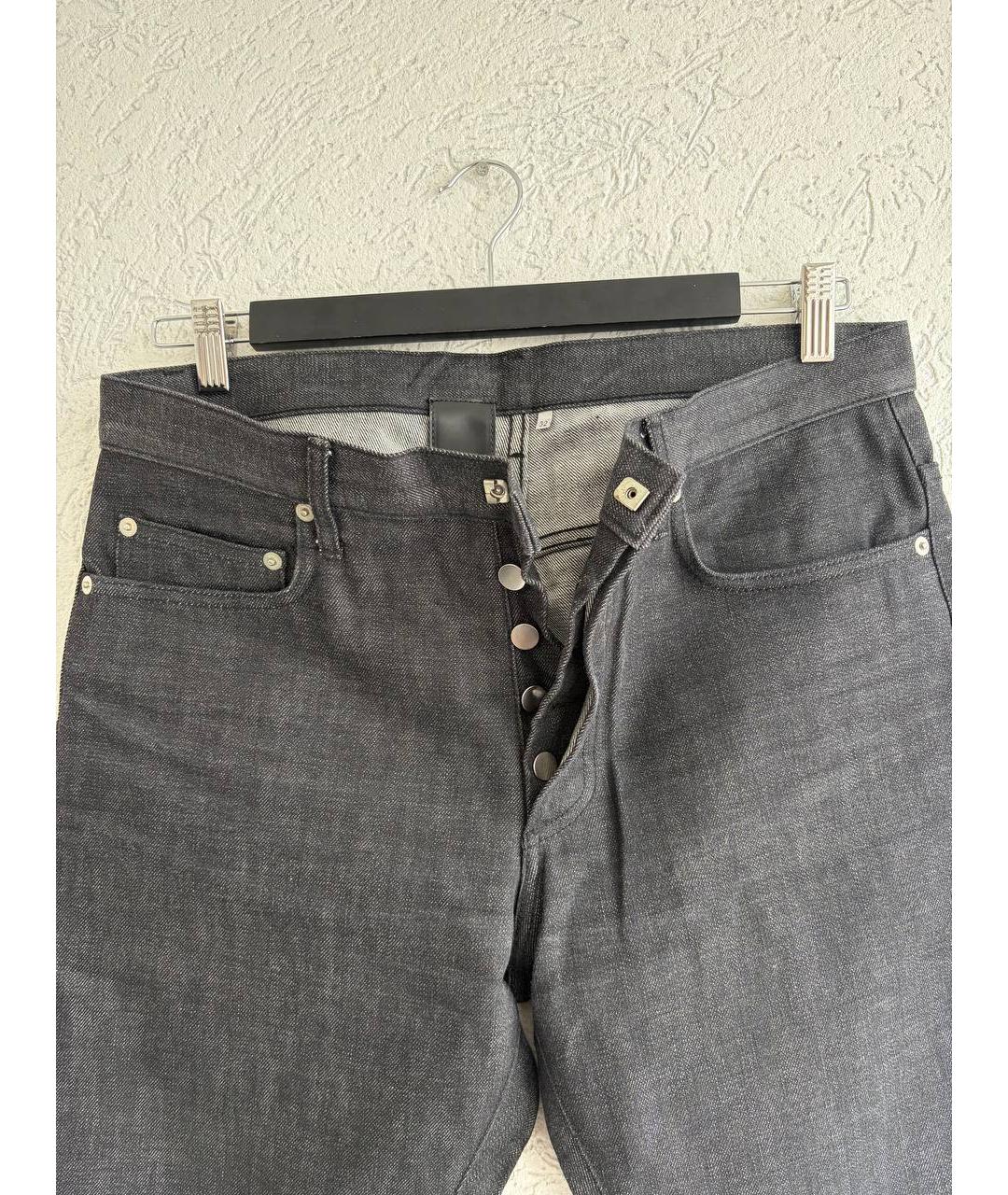 CHRISTIAN DIOR Черные хлопковые прямые джинсы, фото 6