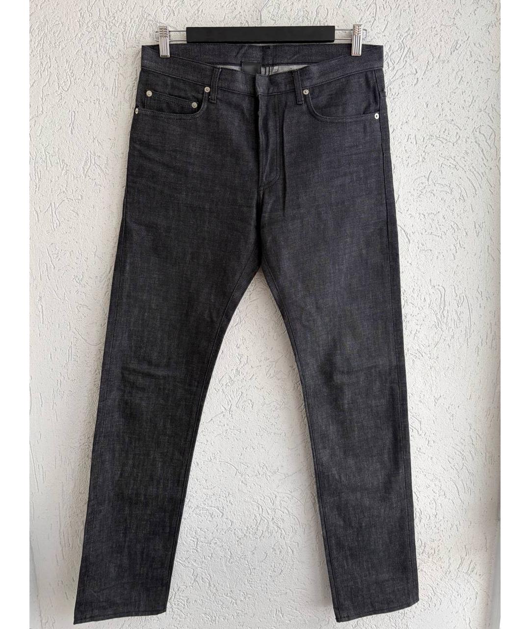 CHRISTIAN DIOR Черные хлопковые прямые джинсы, фото 2