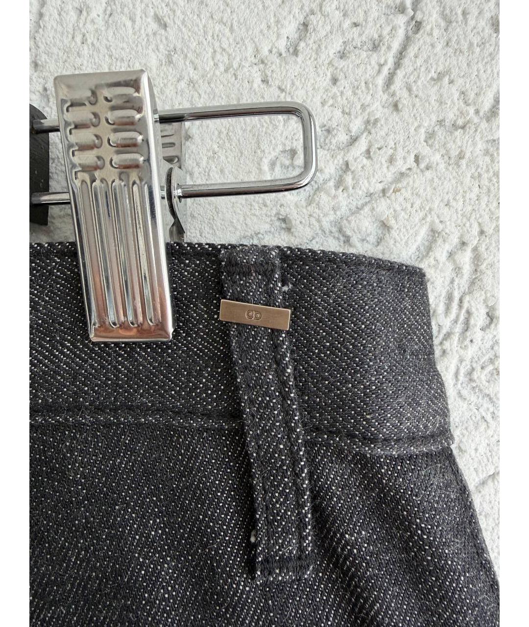 CHRISTIAN DIOR Черные хлопковые прямые джинсы, фото 4