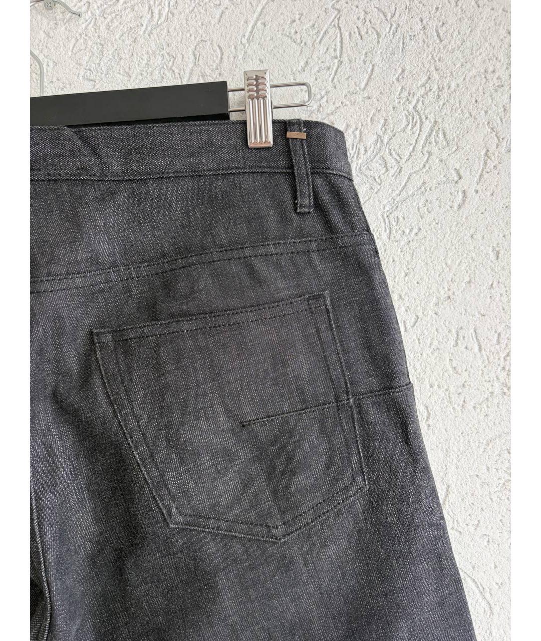 CHRISTIAN DIOR Черные хлопковые прямые джинсы, фото 5