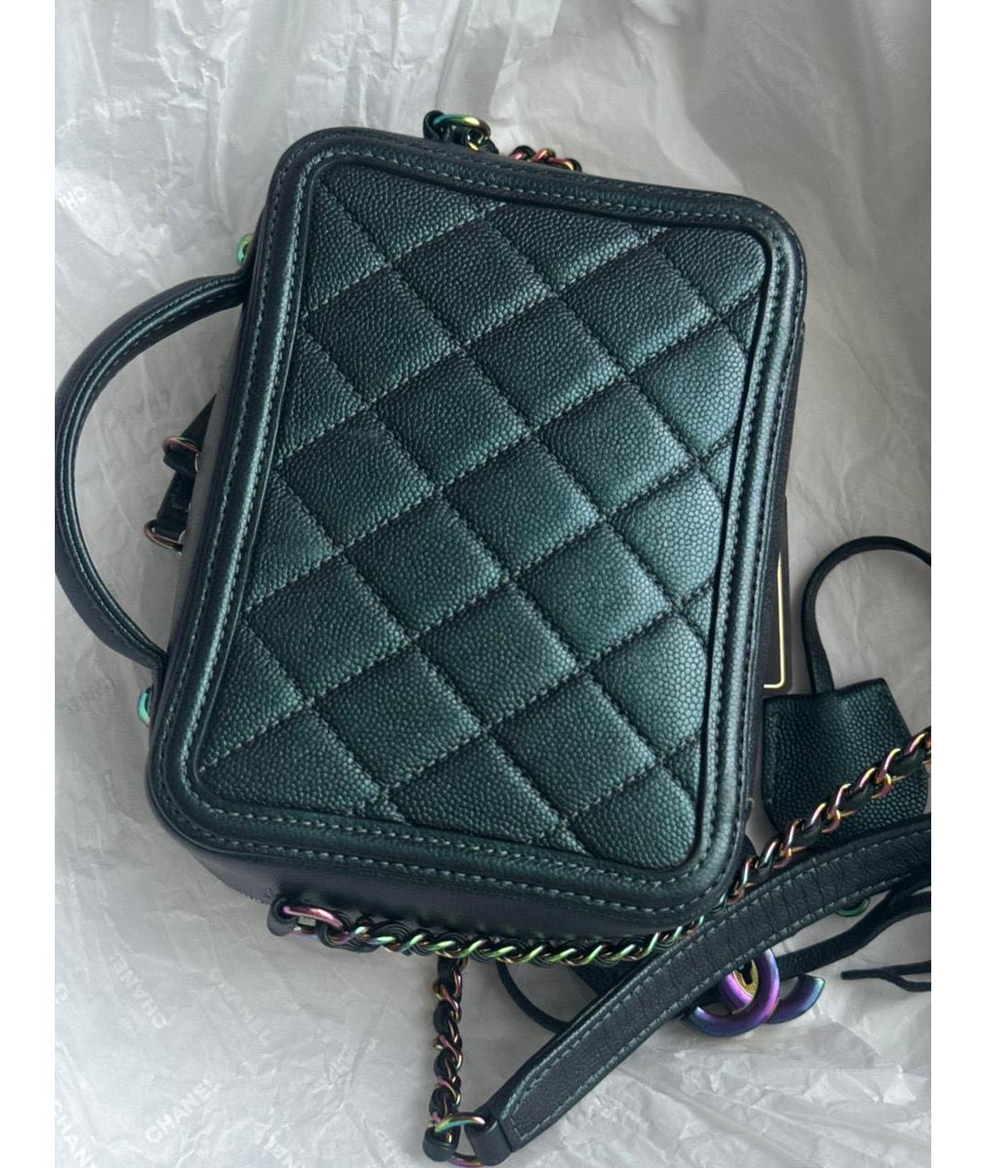 CHANEL Зеленая кожаная сумка через плечо, фото 6